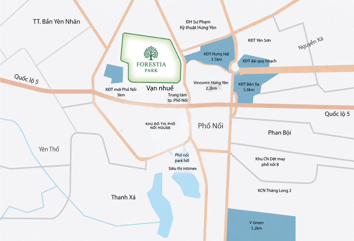 bản đồ chi tiết vị trí dự án forestia park